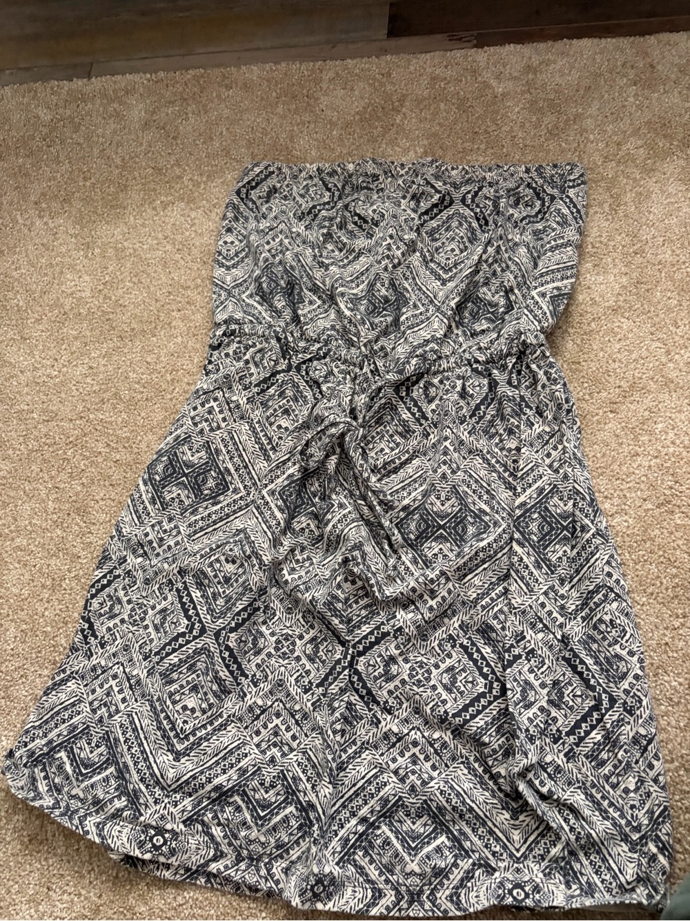 Strapless swim coverup dress